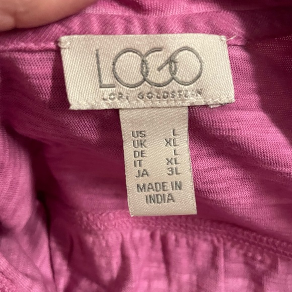 LOGO by Lori Goldstein Relaxed Pink Tunic size L - Picture 11 of 13